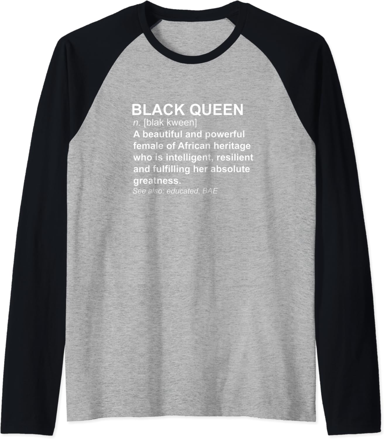 Black Queen Definition Raglan Amazon.de Fashion